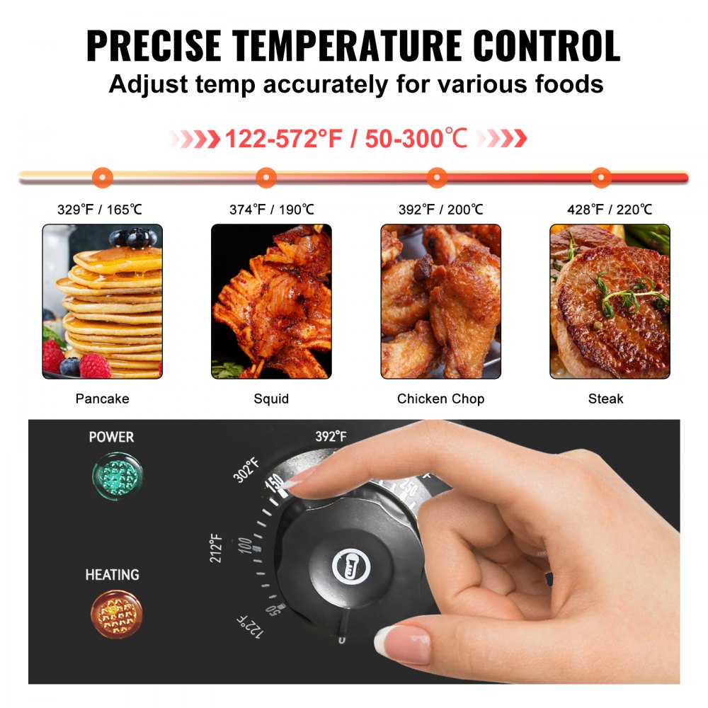 EG-818US - 21" Stainless Steel Electric Griddle with Adjustable Temperature