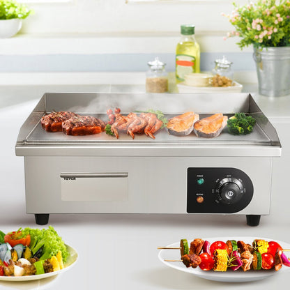 EG-818US - 21" Stainless Steel Electric Griddle with Adjustable Temperature