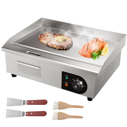 EG-818US - 21" Stainless Steel Electric Griddle with Adjustable Temperature