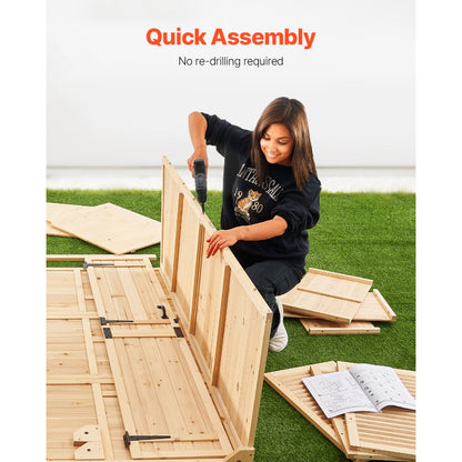 TY-OP2419 - Large Waterproof Wooden Shed for Organized Tool Storage