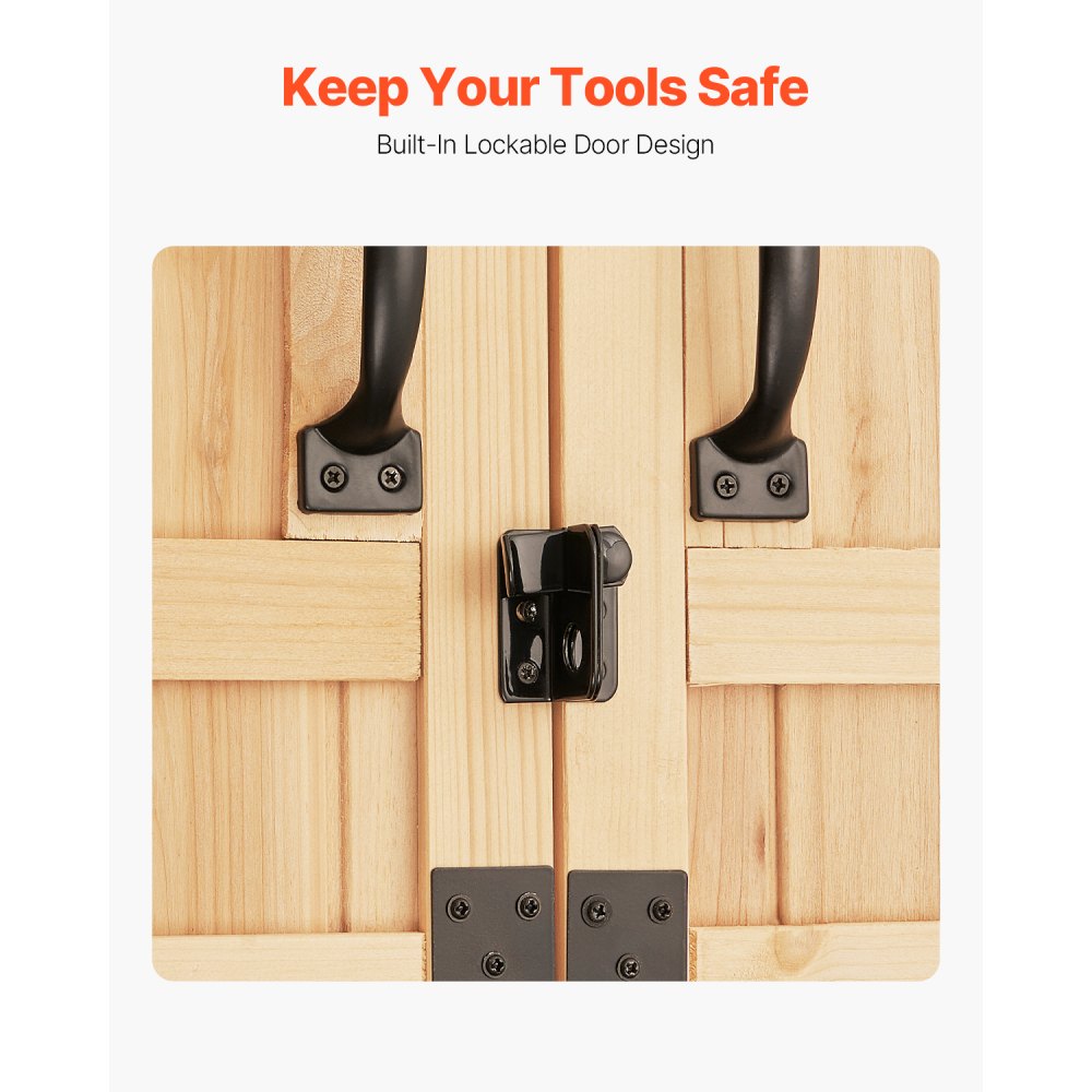 TY-OP2419 - Large Waterproof Wooden Shed for Organized Tool Storage