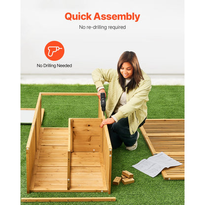 HL-001 - 31.5"x63.8" Waterproof Wooden Garden Tool Shed with Lock