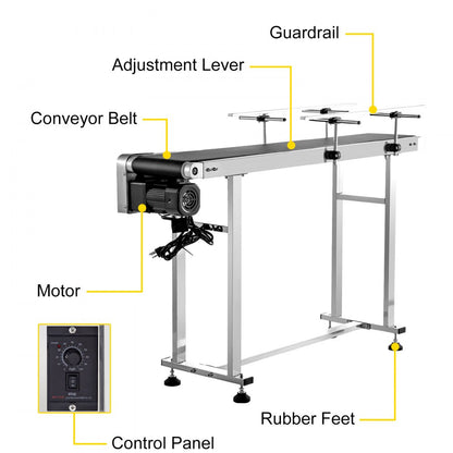 010756710227 - Durable Stainless Steel Belt Conveyor for Efficient Operations
