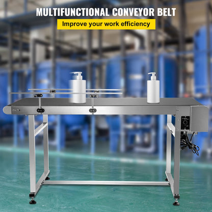 010686970198 - Stainless Steel Belt Conveyor for High-Efficiency Two-Way Transport
