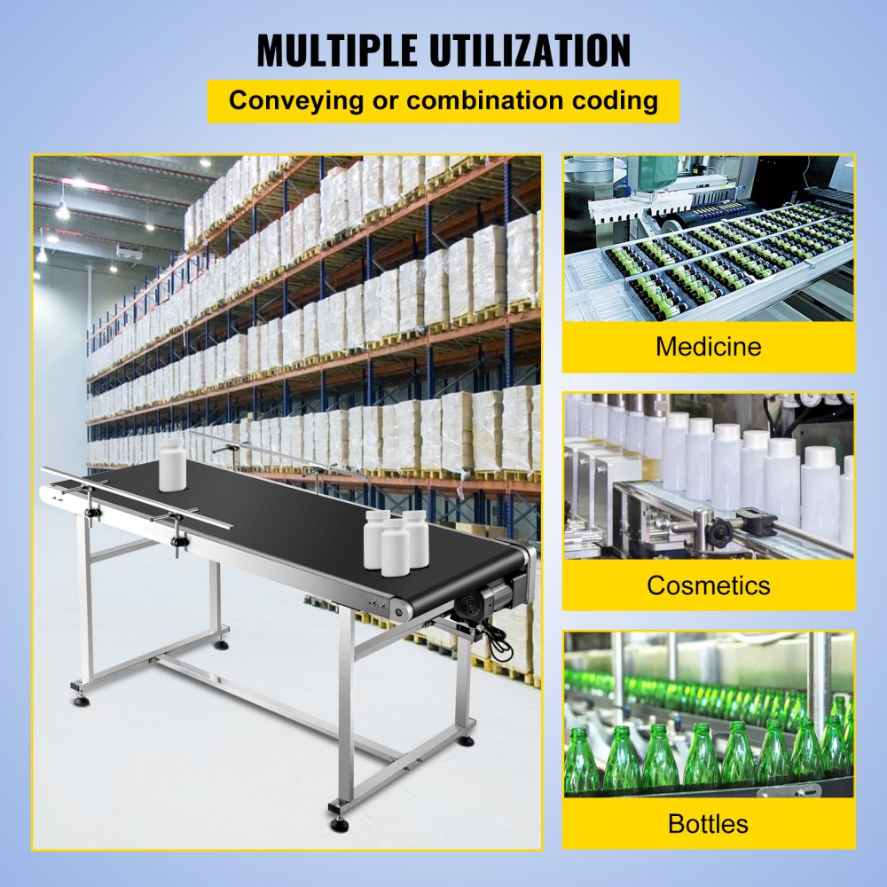 010686970198 - Stainless Steel Belt Conveyor for High-Efficiency Two-Way Transport