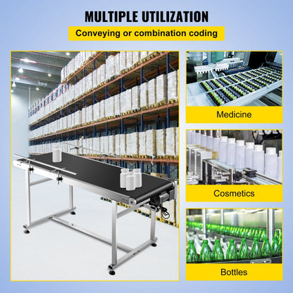 010686970198 - Stainless Steel Belt Conveyor for High-Efficiency Two-Way Transport
