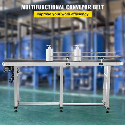 010829199622 - 71-Inch Stainless Steel Belt Conveyor with 60W Motor
