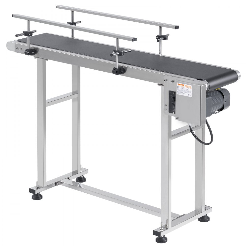 MS12020 - 47" VEVOR Stainless Steel Adjustable Speed Conveyor for Versatile Applications