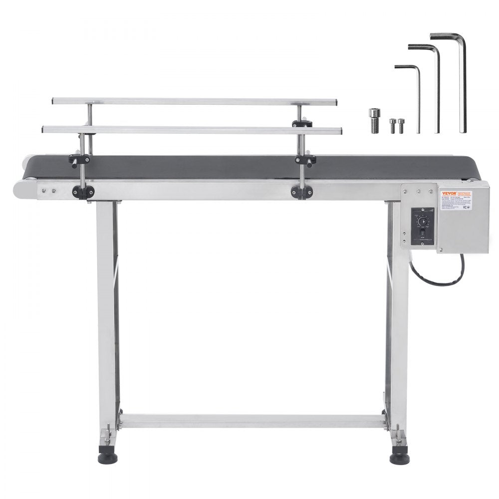 MS12020 - 47" VEVOR Stainless Steel Adjustable Speed Conveyor for Versatile Applications