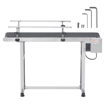 MS12020 - 47" VEVOR Stainless Steel Adjustable Speed Conveyor for Versatile Applications