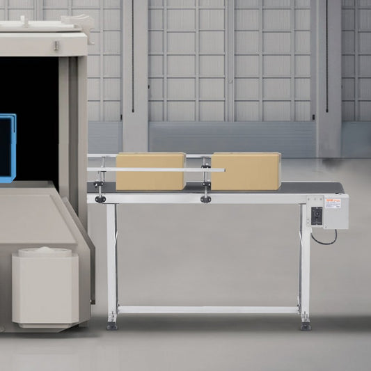 MS15040 - Heavy-Duty Stainless Steel 59" Belt Conveyor with Adjustable Speed