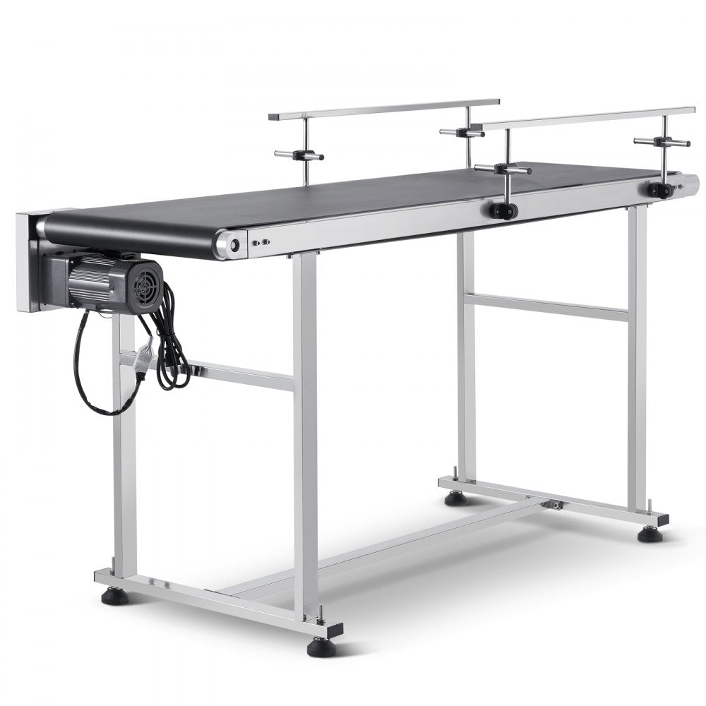 MS15040 - Heavy-Duty Stainless Steel 59" Belt Conveyor with Adjustable Speed