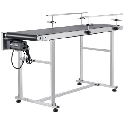 MS15040 - Heavy-Duty Stainless Steel 59" Belt Conveyor with Adjustable Speed