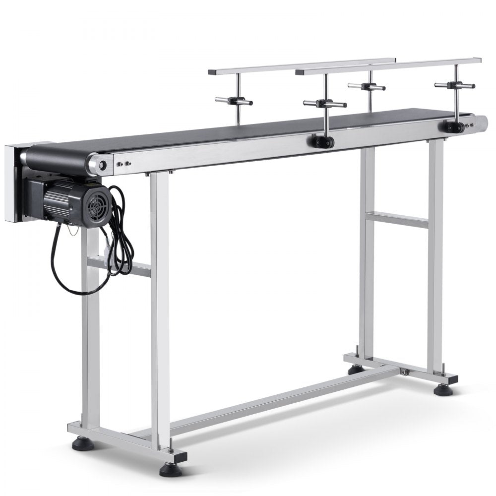 MS15020 - Durable 59"x7.8" Stainless Steel Belt Conveyor with Adjustable Speed