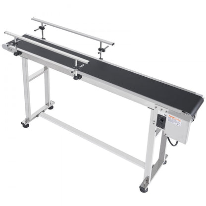 MS15020 - Durable 59"x7.8" Stainless Steel Belt Conveyor with Adjustable Speed