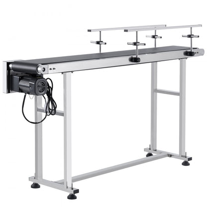 MS15020 - Durable 59"x7.8" Stainless Steel Belt Conveyor with Adjustable Speed