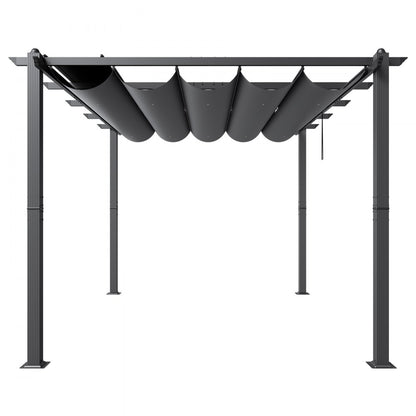 JDG-098-34DGR - 10'x13' Heavy-Duty Pergola with UV50+ Canopy