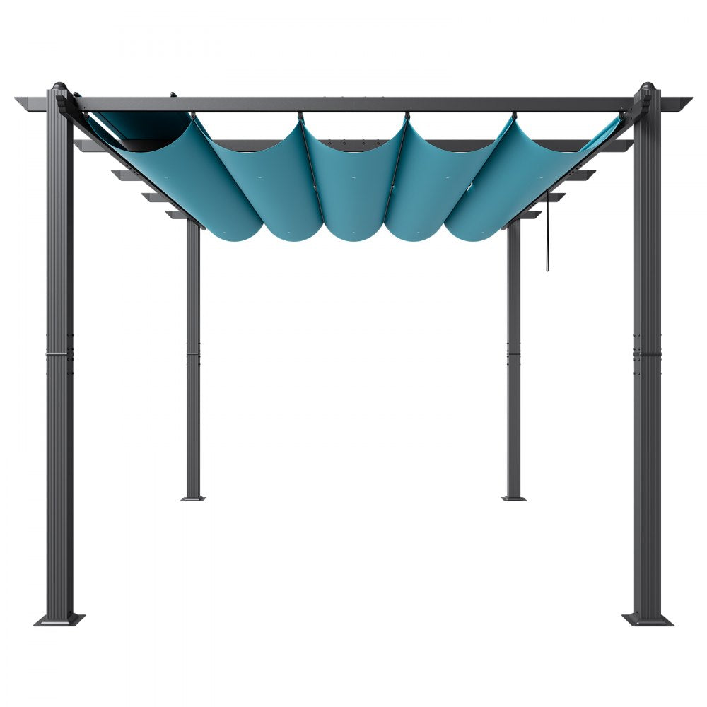 JDG-098-34DBL - 3.5"x3.5" Aluminum Retractable Pergola with UV Protection