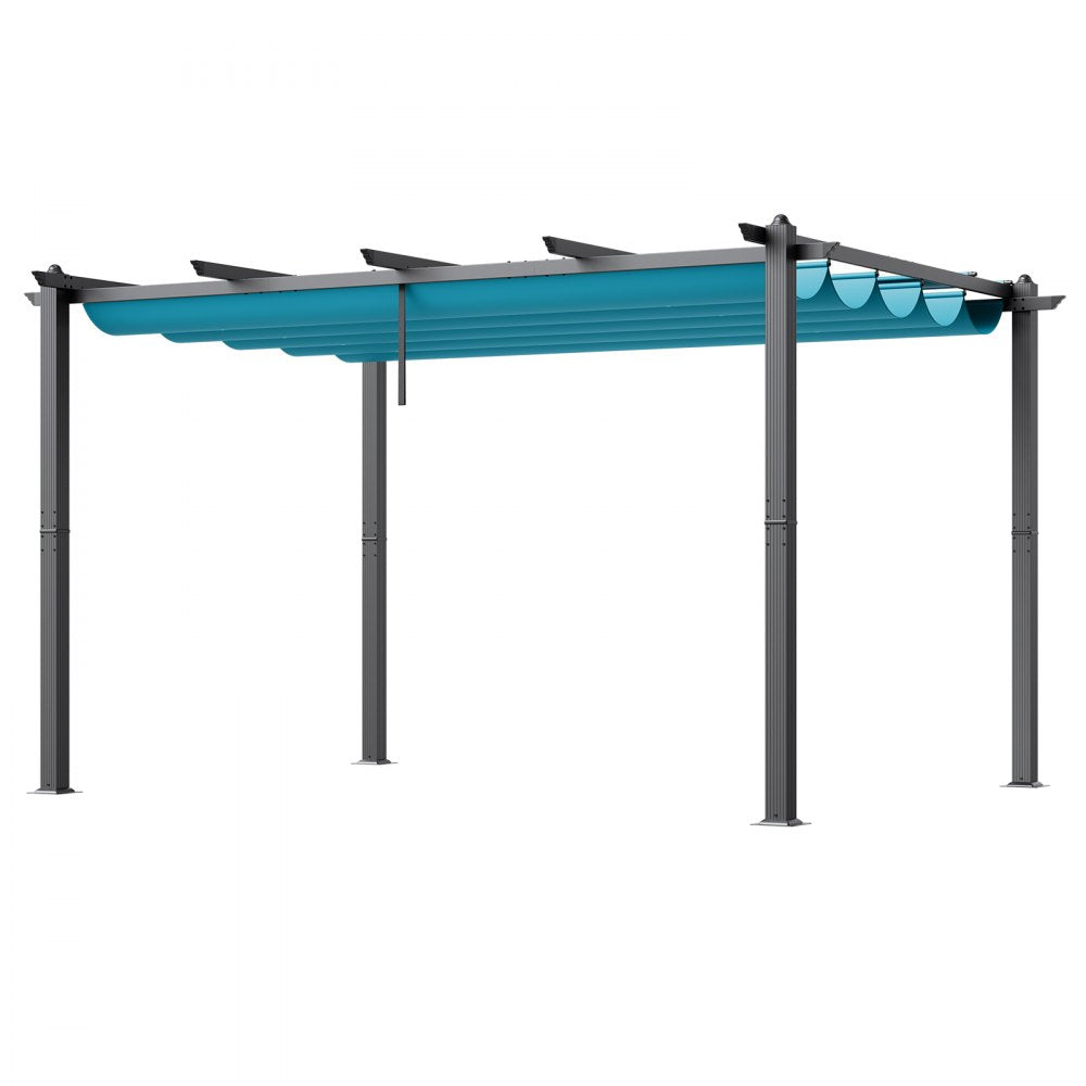 JDG-098-34DBL - 3.5"x3.5" Aluminum Retractable Pergola with UV Protection