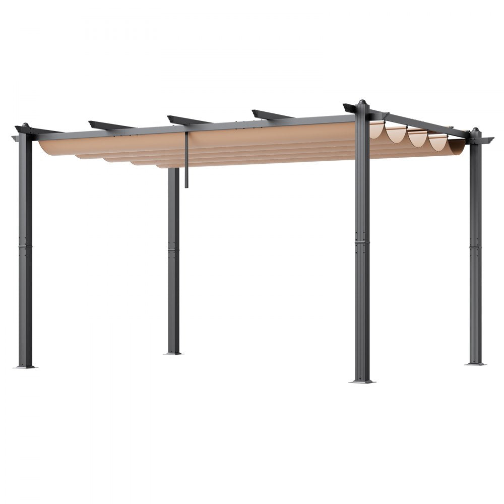 JDG-098-34DBE - 10'x13' Aluminum Retractable Pergola with UV50+ Canopy