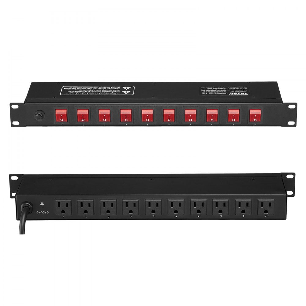 BAYU-PJ10 - 1U 10-Outlet Rack Mount Power Distribution Unit