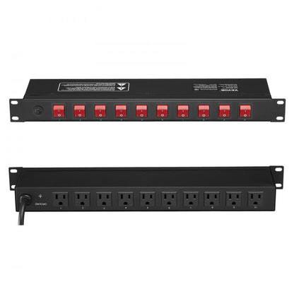BAYU-PJ10 - 1U 10-Outlet Rack Mount Power Distribution Unit