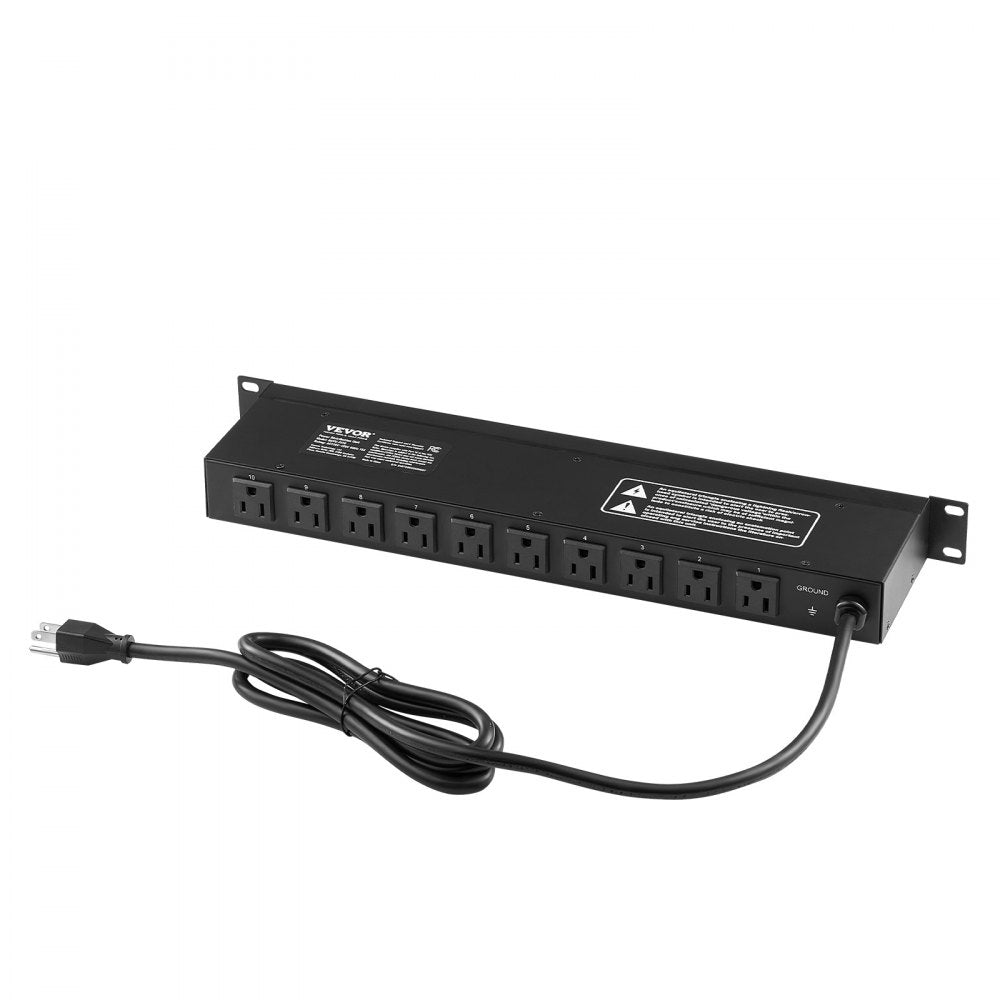 BAYU-PJ10 - 1U 10-Outlet Rack Mount Power Distribution Unit