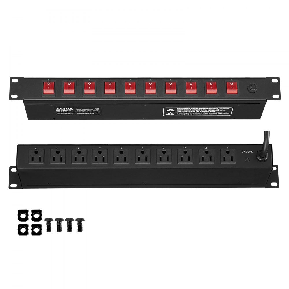BAYU-PJ10 - 1U 10-Outlet Rack Mount Power Distribution Unit