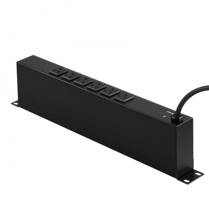 BAYU-PJ12 - 1U 12-Outlet Rack PDU with Surge Protection and 6FT Cord