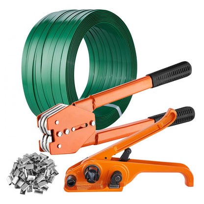 P19 - Durable 1000ft PET Strapping Kit with Tensioner & Sealer Tools