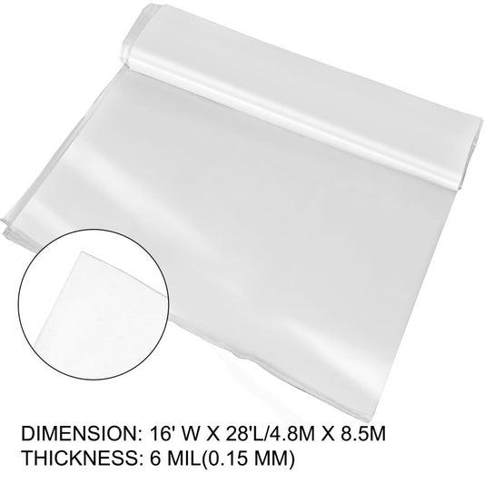 010744153078 - 16' x 28' UV-Resistant Greenhouse Polyethylene Film