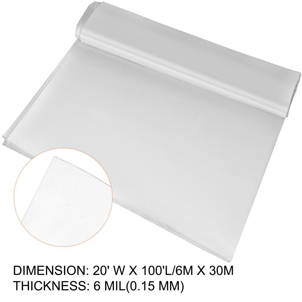 010820972988 - 20' x 100' UV-Resistant Polyethylene Greenhouse Film