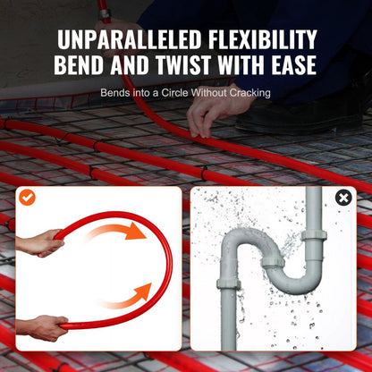 P128-7-100RB - 1/2 Inch Durable PEX Pipe, 2 Rolls of 100 Feet