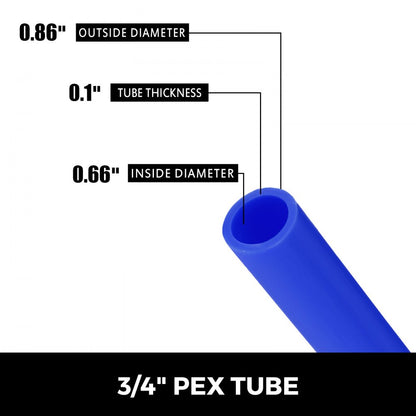 010764642528 - 3/4" Non-Barrier PEX Tubing, 500ft for Plumbing & Heating