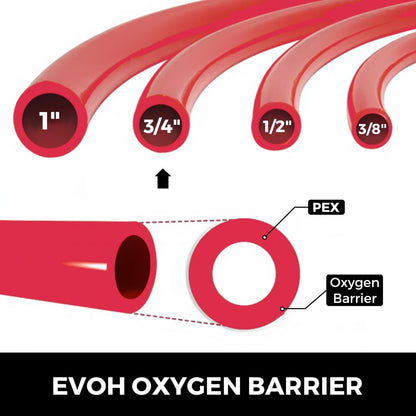 010801219710 - 500ft O2-Barrier PEX Tubing for Plumbing & Heating