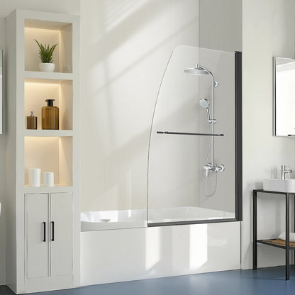 CNH-YP-P711 - 34" Frameless Shower Door with Shatterproof Glass and Easy Clean