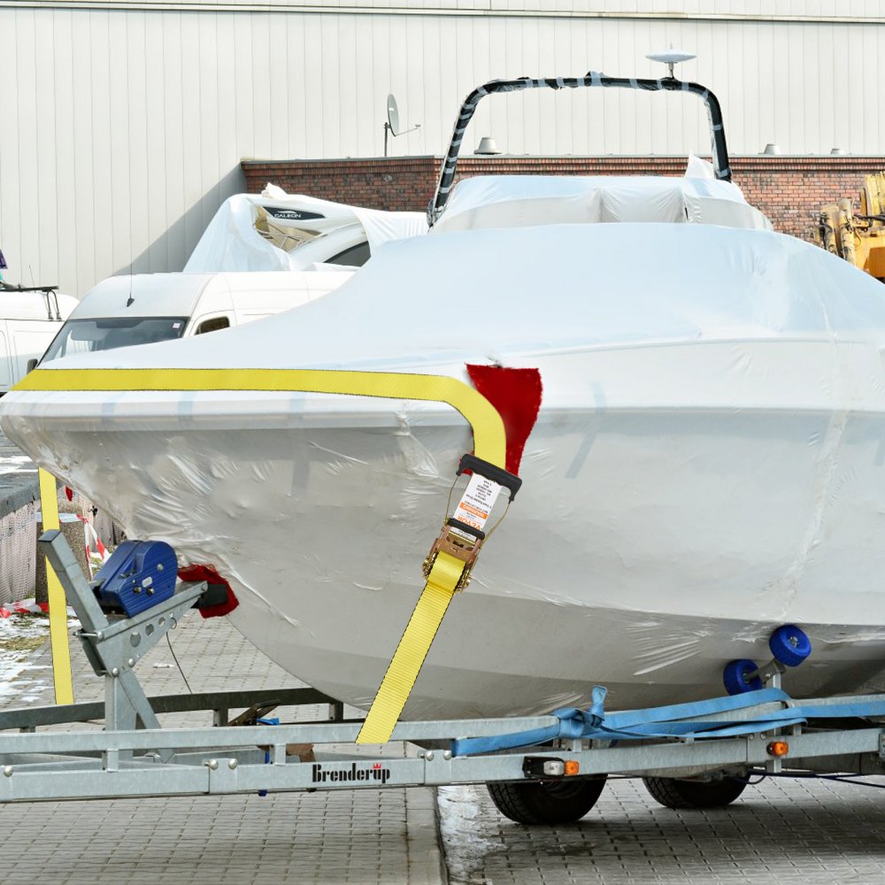 XMFS-10 Heavy-Duty 2" x 30' Ratchet Tie Down Straps - 10,000 lbs Capacity