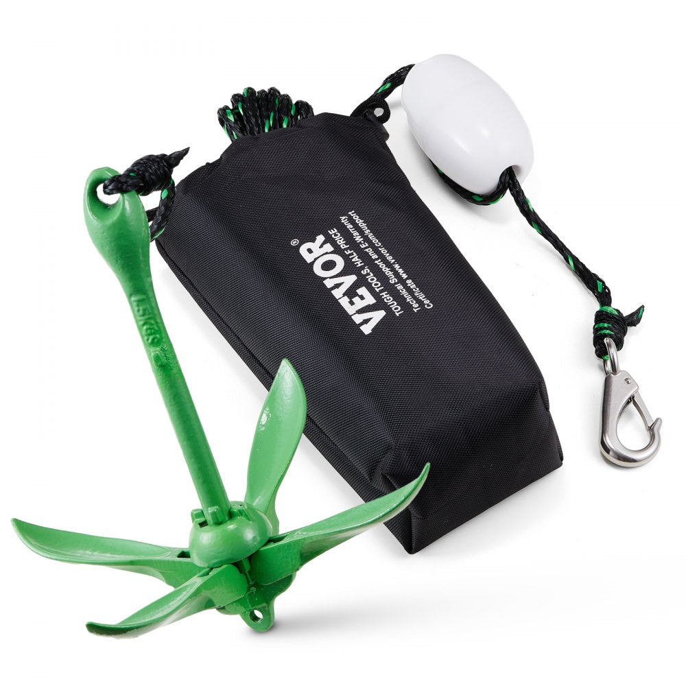 PHT-3.5LB - 3.5 lb Lightweight Kayak Anchor Kit with 26.2 ft Rope