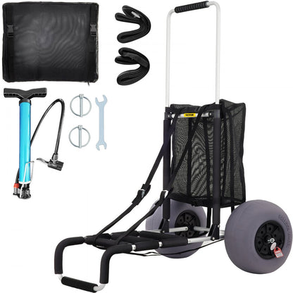 010807997177 - 23" x 15" Folding Beach Cart with 13" TPU Tires