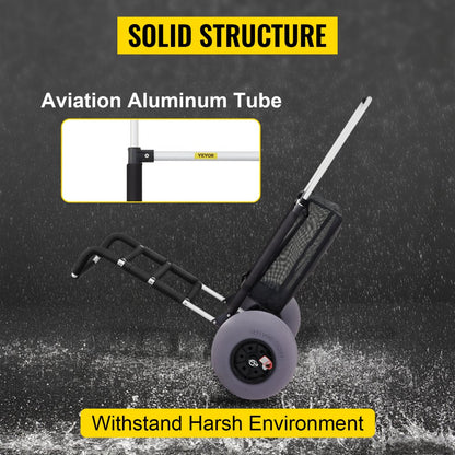 010807997177 - 23" x 15" Folding Beach Cart with 13" TPU Tires