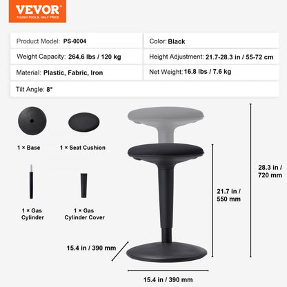 PS-0004 - Adjustable VEVOR Wobble Chair, 360° Rocking, Up to 264.6 lbs