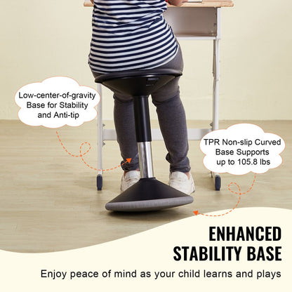 Harry400-N - VEVOR 360° Wobble Chair, Height Adjustable 15.7-21.7 in