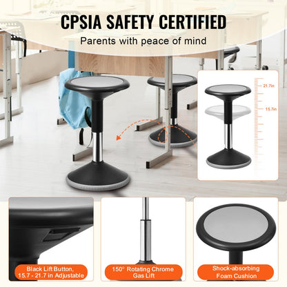 Harry400-N - VEVOR 360° Wobble Chair, Height Adjustable 15.7-21.7 in