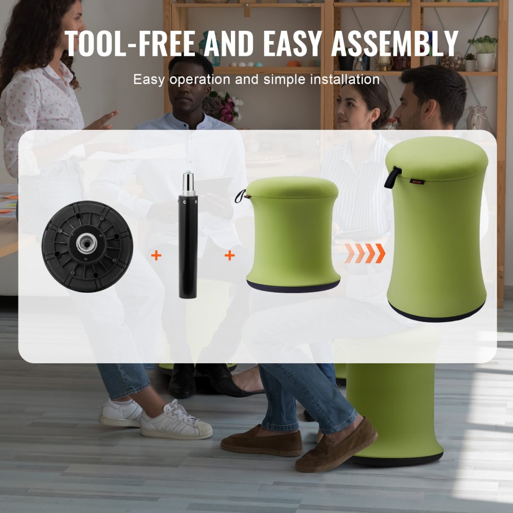 PS-BOBOE - Height Adjustable Wobble Chair, 19.3-25", 360° Rotation