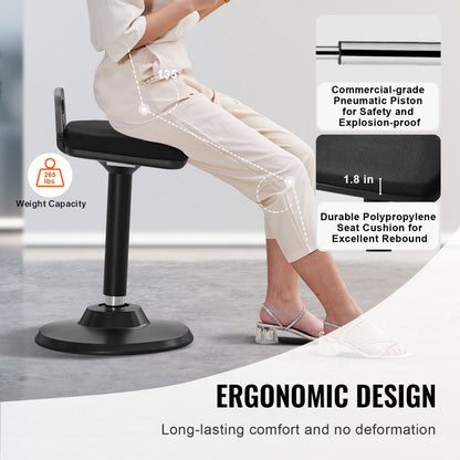 Allen570 - Height-Adjustable Active Chair (24.6-34.4") for Improved Posture