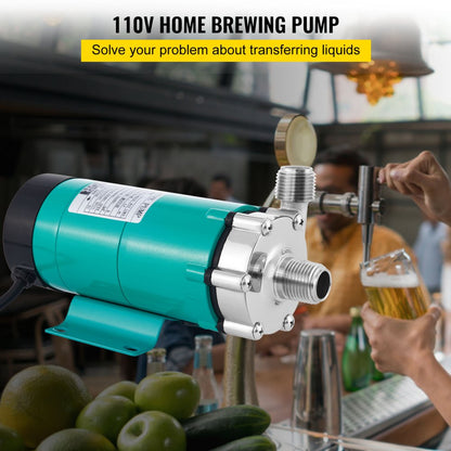 VV-BBP-10 - Compact Stainless Steel Magnetic Beer Brewing Pump for Efficient Transfers