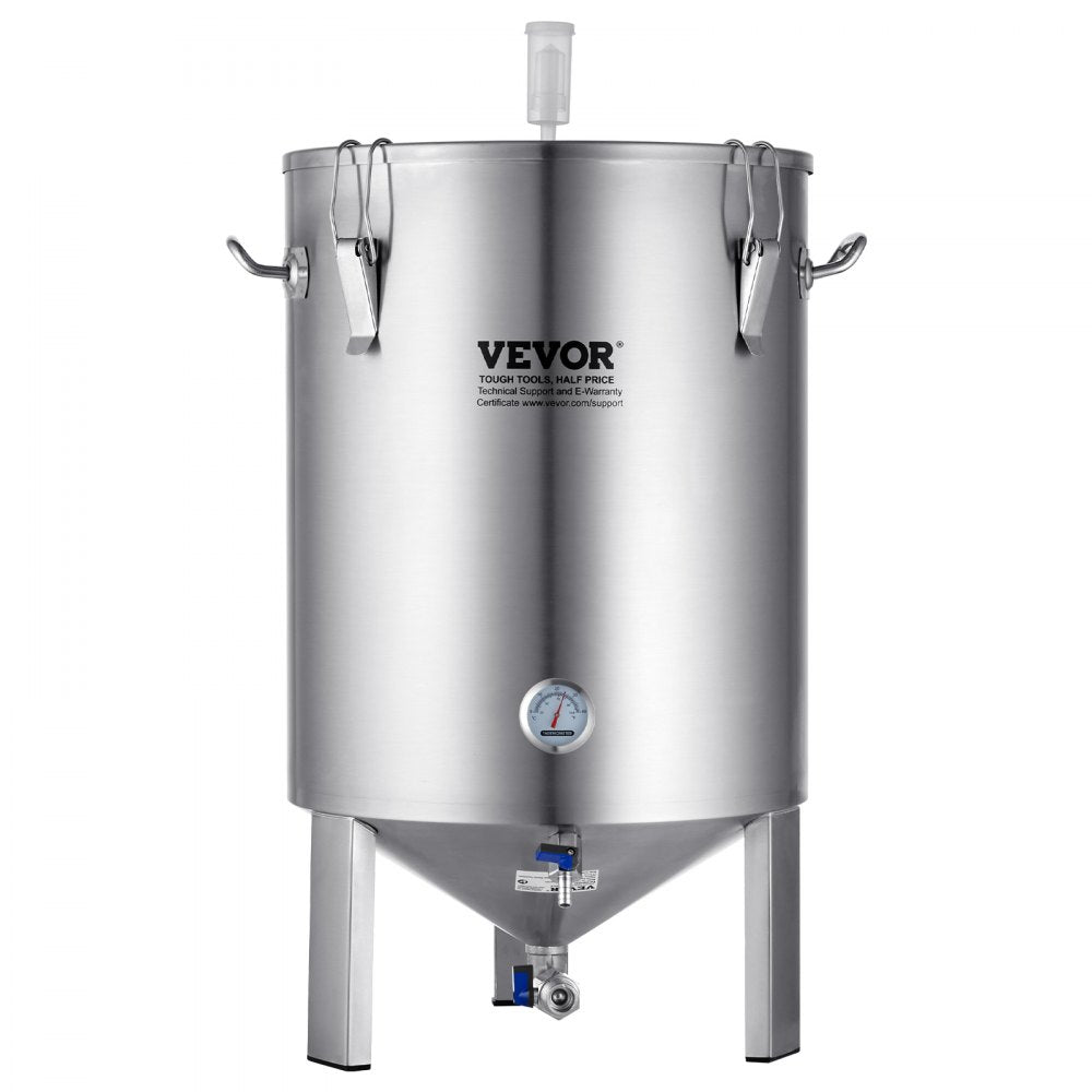 DM-F600 - 16 Gallon 304 Stainless Steel Brewing Kettle with Thermometer