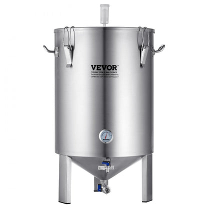 DM-F600 - 16 Gallon 304 Stainless Steel Brewing Kettle with Thermometer
