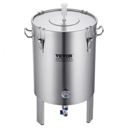 DM-F600 - 16 Gallon 304 Stainless Steel Brewing Kettle with Thermometer