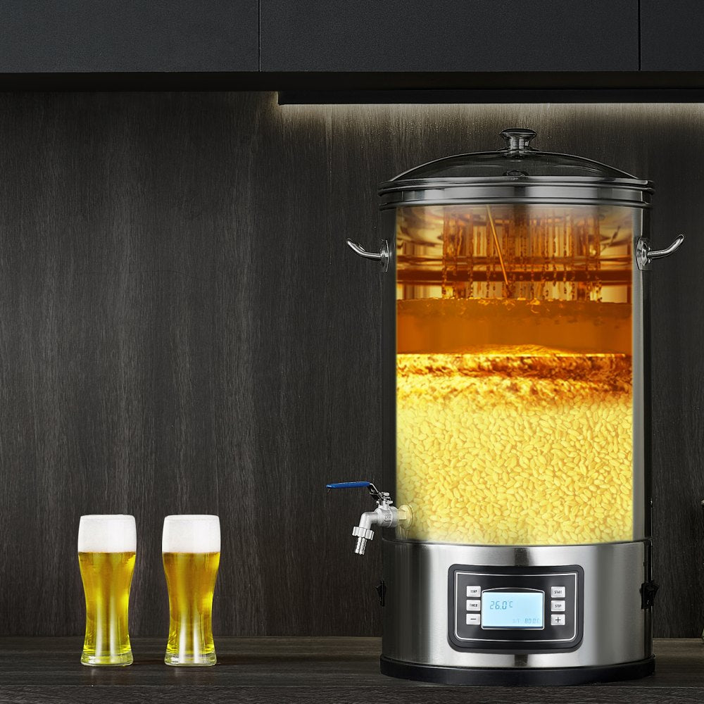 010579611984 - 8-Gallon Stainless Steel Electric Brewing System with Control Panel